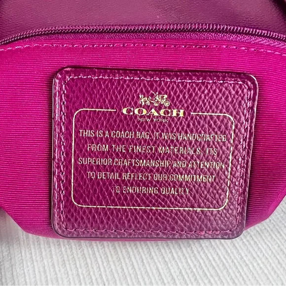 Coach Rich Purple Leather Tote - Picture 7 of 9